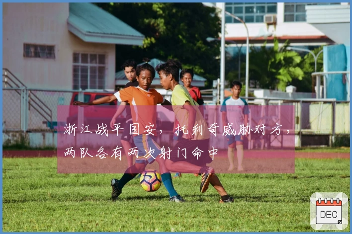 浙江战平国安，托利奇威胁对方，两队各有两次射门命中